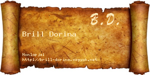 Brill Dorina névjegykártya