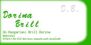 dorina brill business card